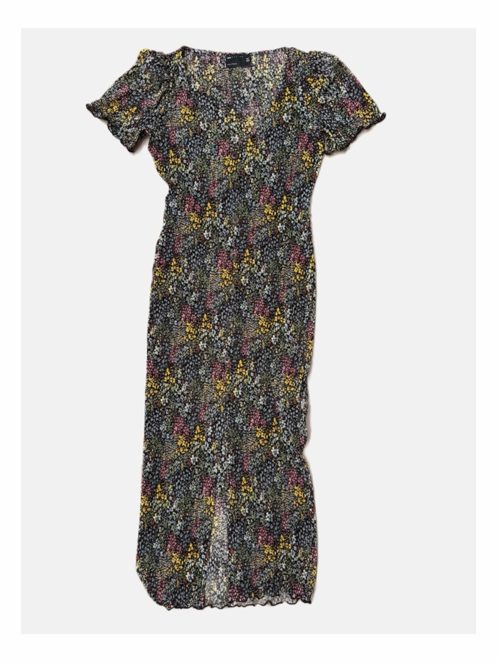 ASOS Floral Maxi Dress with Button Front Detail US Womens 4 Cottagecore Feminine